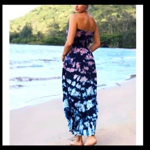 Anthropologie Amadi Size Small Tie Dye Strapless Made In America Dress